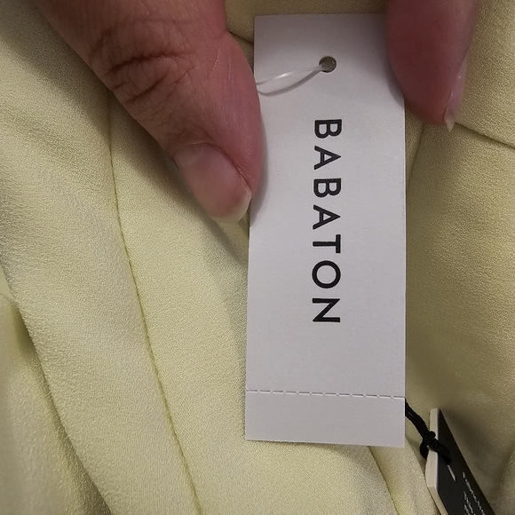 Yellow Aritzia Babaton Women's Pistilli Pleated Mini Skirt - Picture 6 of 10